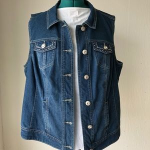 Denim Vest with stones